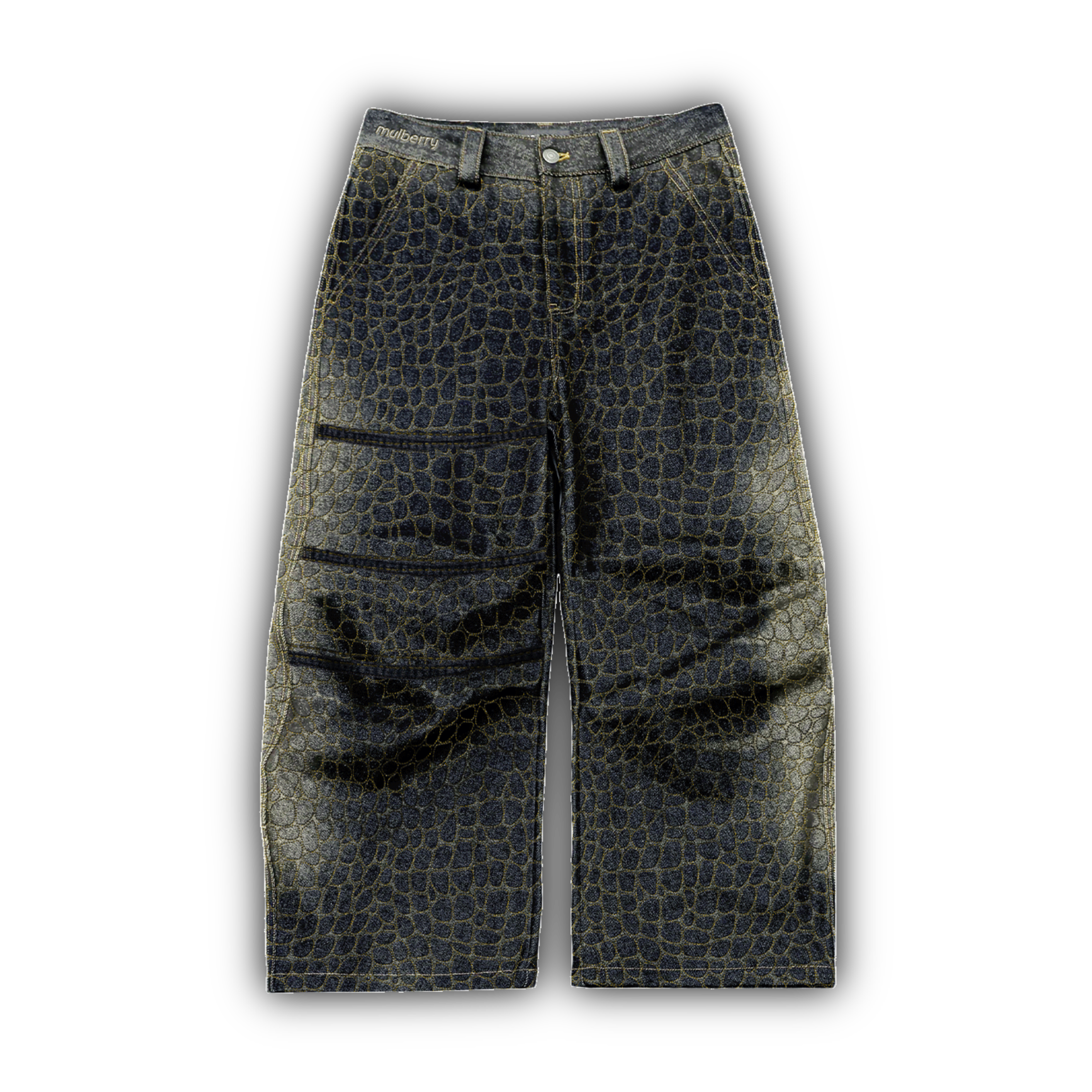 SNAKESKIN DENIM PANTS – Mulberry OPS