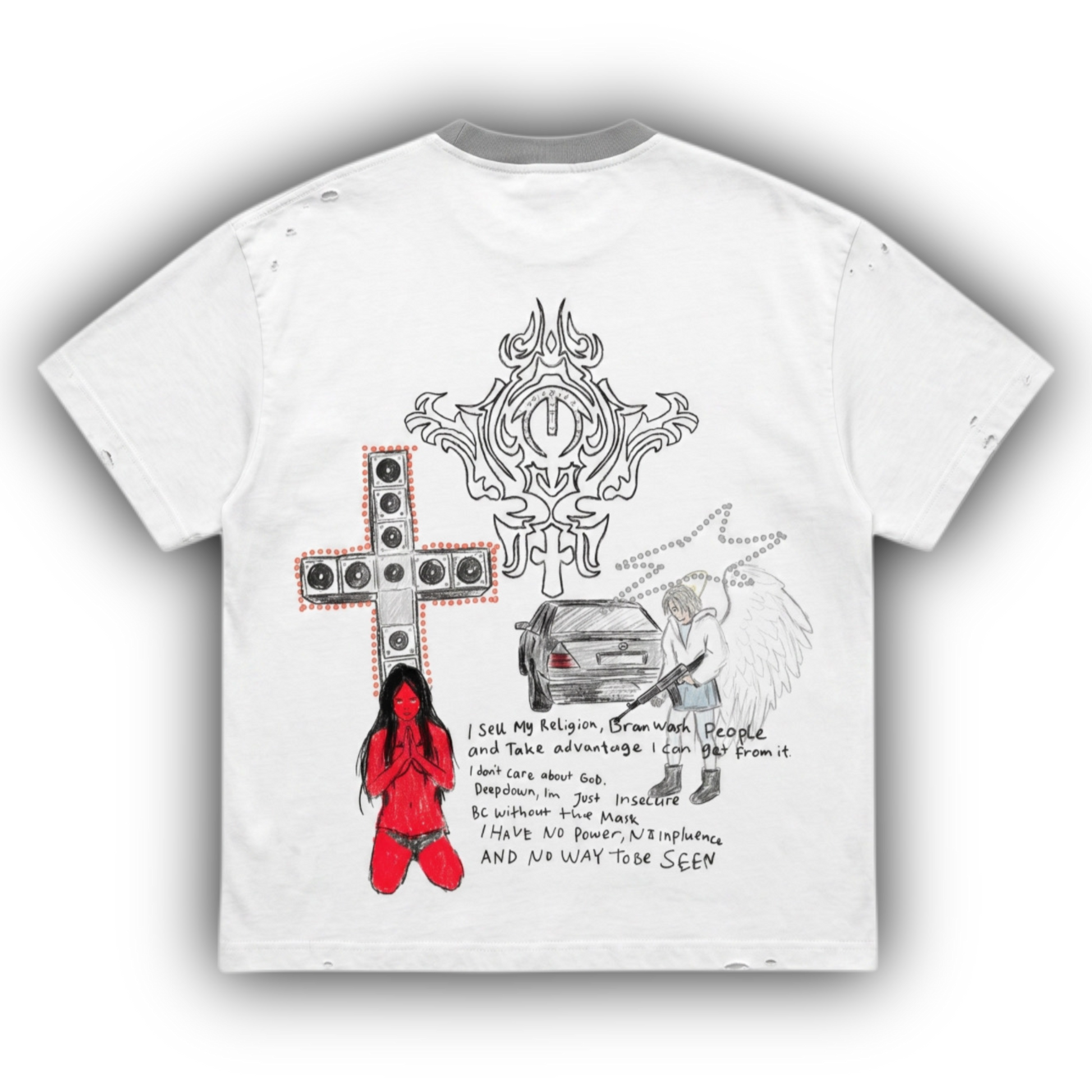 FUTURE NEEDS SACRIFICES RINGER TEE