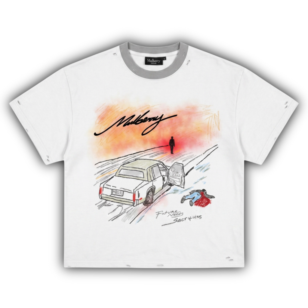 FUTURE NEEDS SACRIFICES RINGER TEE